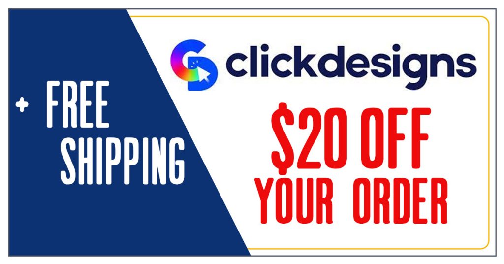 ClickDesigns $20 Off Coupon