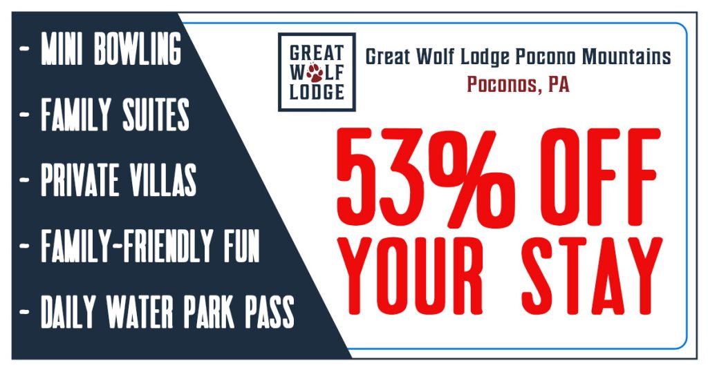 Great Wolf Lodge Pocono Mountains - Great Wolf Lodge Poconos 53% Off Coupon
