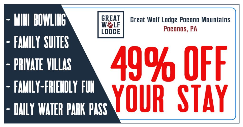 Great Wolf Lodge Pocono Mountains - Great Wolf Lodge Poconos 49% Off Coupon