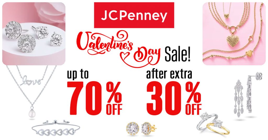 JCPenney Valentine's Day 70% Off Coupon