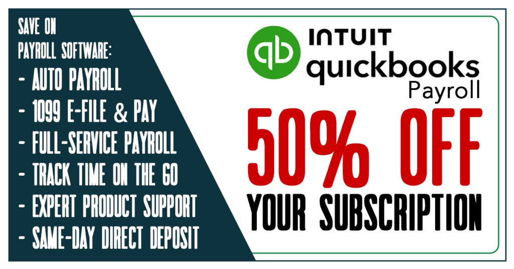 QuickBooks Payroll 50% Off Coupon
