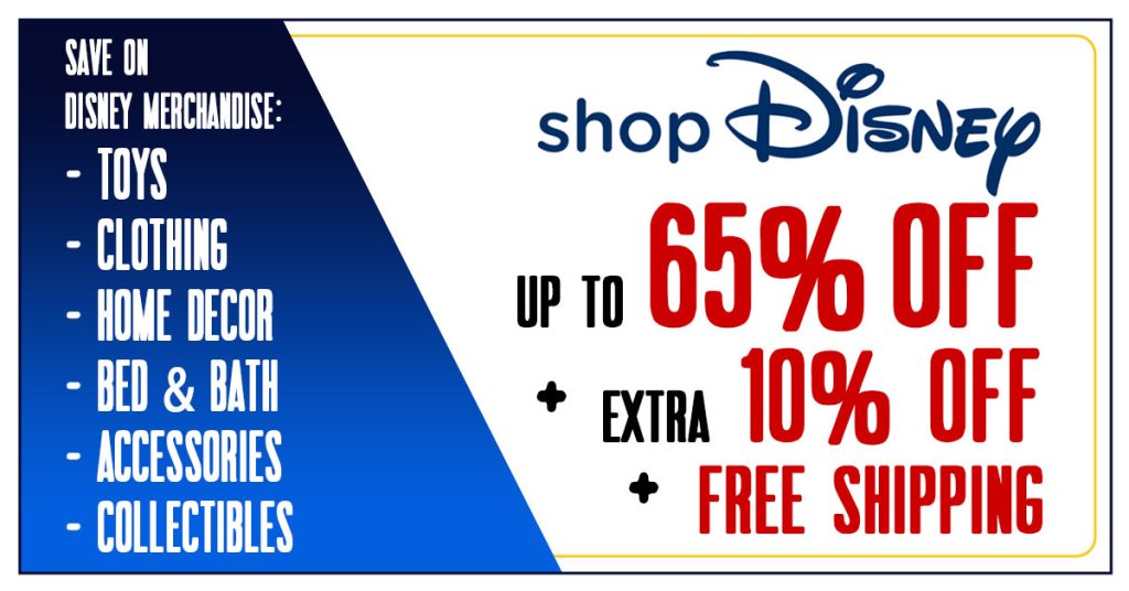 ShopDisney 65% Off + 10% Off Coupon