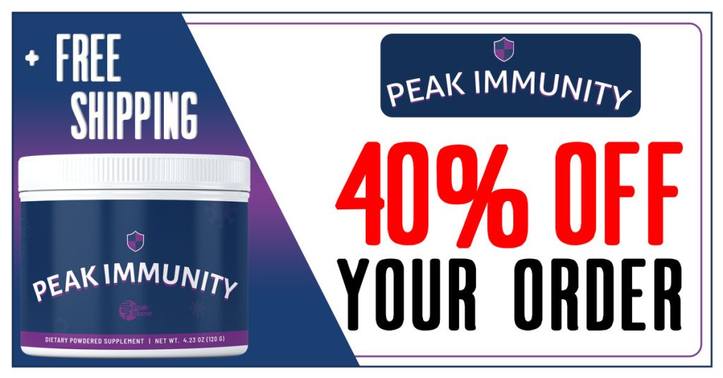 Peak Immunity 40% Off Coupon