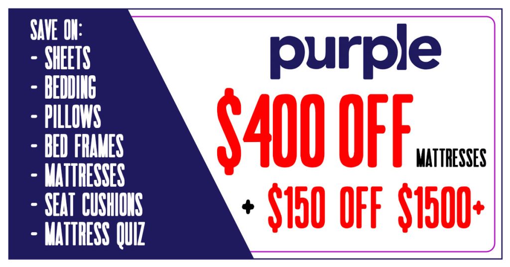 Purple $400 Off + $150 Off Coupon