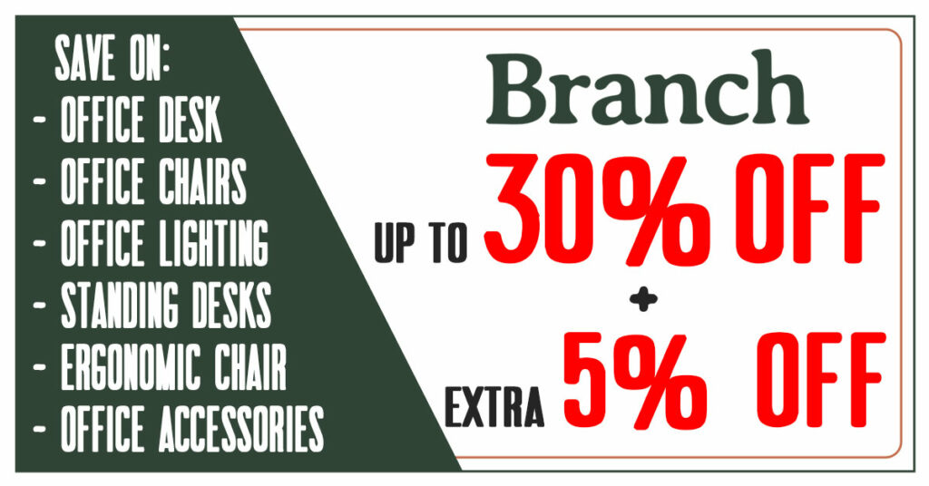 Branch Furniture 30% Off + 5% Off Coupon