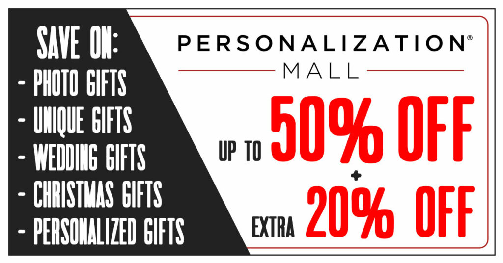 Personalization Mall 50% Off + 20% Off Coupon
