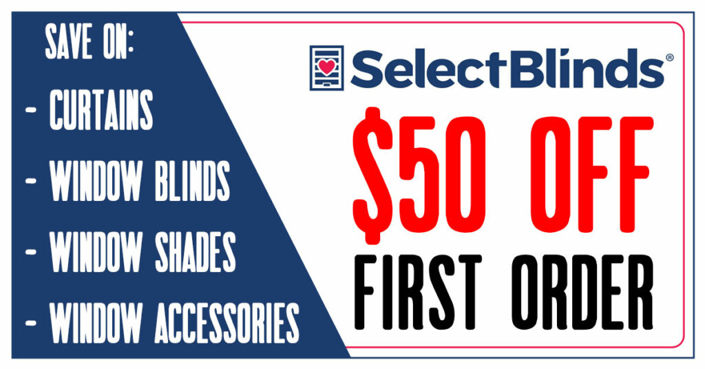 SelectBlinds $50 Off Coupon