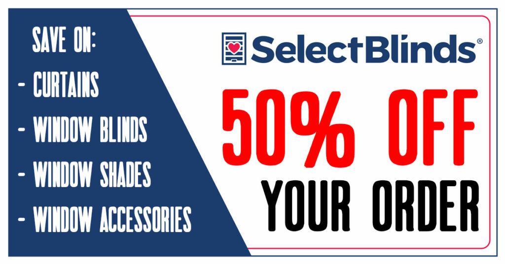 SelectBlinds 50% Off Coupon