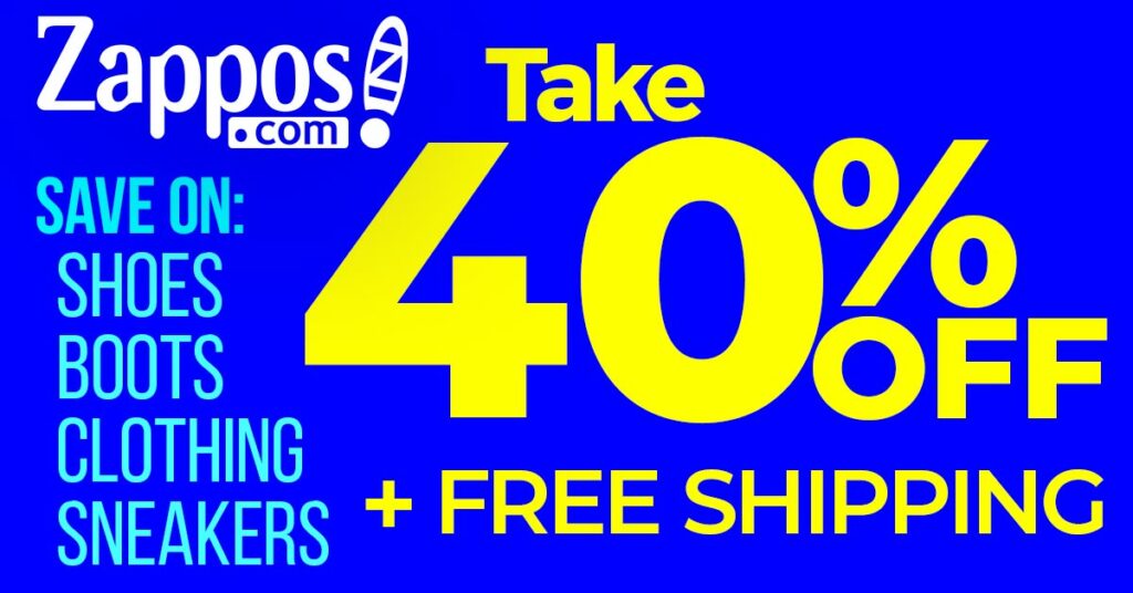 Zappos 40% Off Coupon