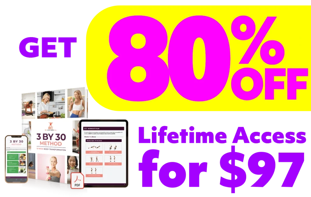 3 By 30 Method 80% off discount offer