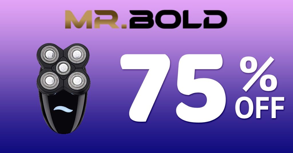MrBoldPro Head Shaver 75% Off
