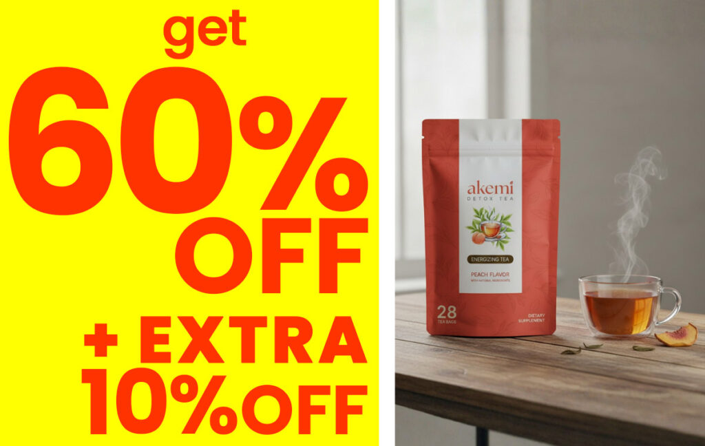 Akemi Detox Tea 60% off discount