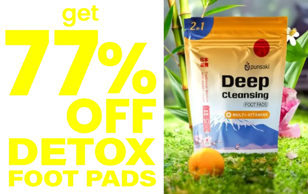 Purisaki Detox Foot Pads 77% off discount offer
