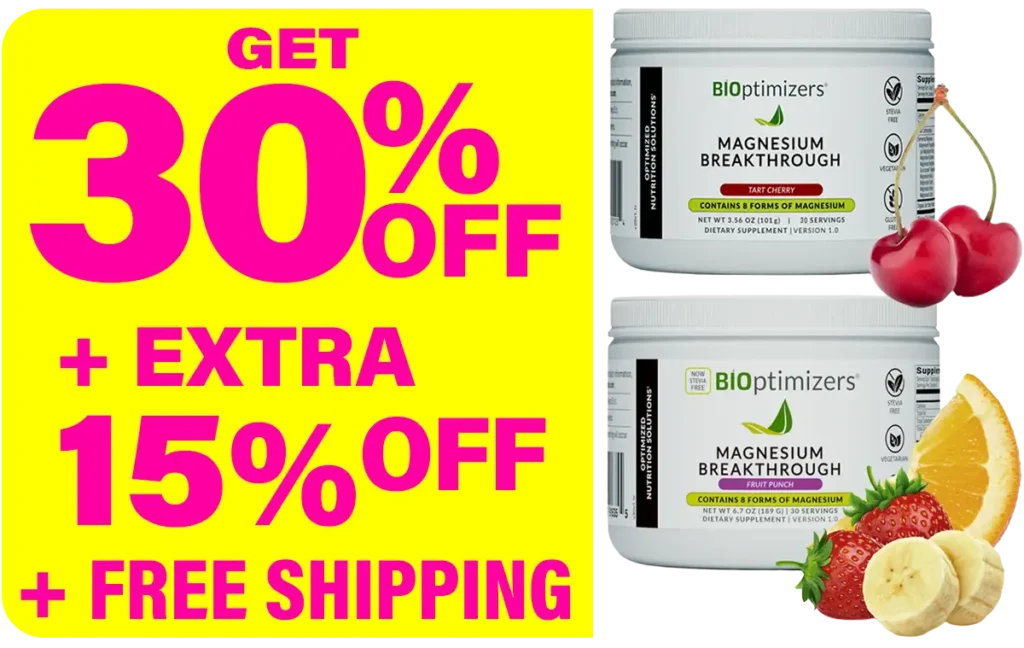 BIOptimizers Magnesium Breakthrough 30% Off discount offer