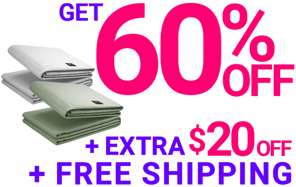 Terra Grounding Bed Sheets 60% Off + $20 Off Discount Offer