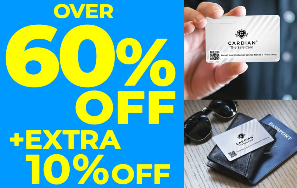 Cardian The Safe Card 60% off discount offer