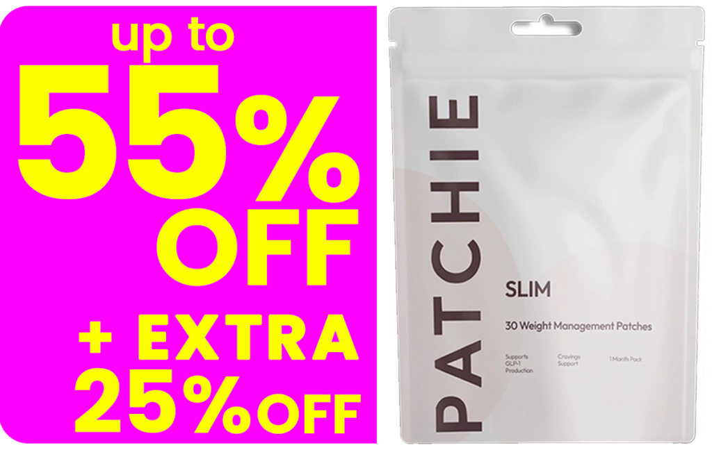 Patchie 55% off discount offer