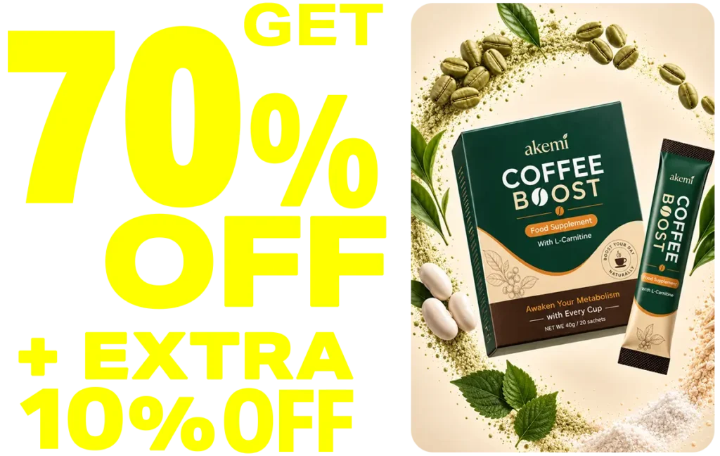 Akemi Coffee Boost 70% off discount offer
