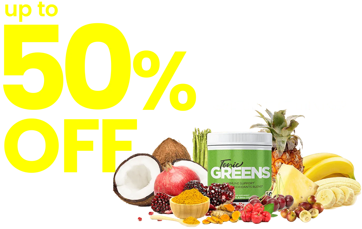 tonicGreen 50% off discount offer